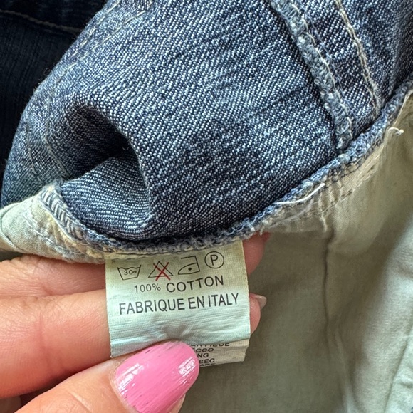 Moou Dark Blue Embroidered Women's Flare Jeans Made in Italy 100%Cotton - Picture 12 of 14